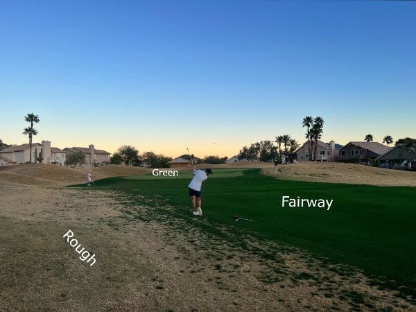 fairway rough and green examples of golf terms for beginners