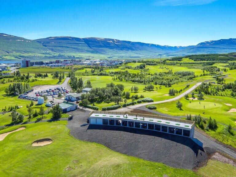 Aerial view of Akureyri Golf Club