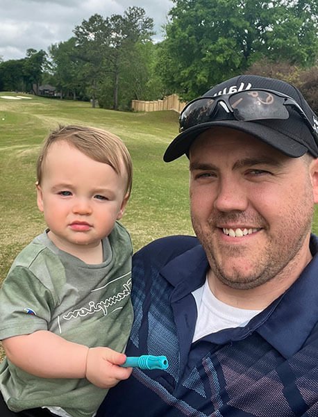 golf shirt material difference between me and my son