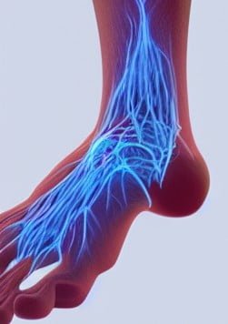 blood flow during foot massage wiht golf ball