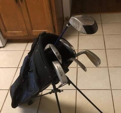 an example of a half set of golf clubs