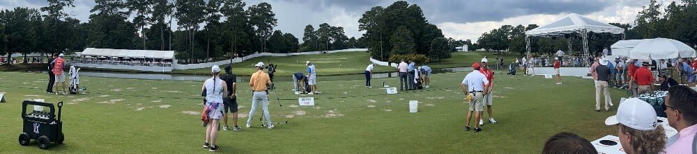 driving range golf lessons at PGA tour event