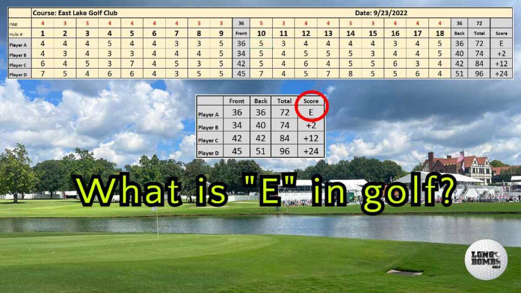 what does E mean in golf feature image