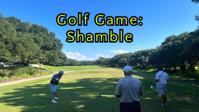 picture of golfers playing a shamble at the currituck golf club in outerbanks, NC