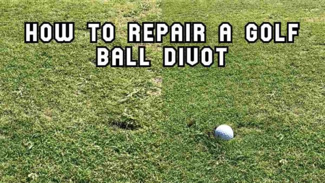 how to repair a golf ball divot feature image